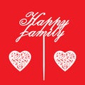 ÃÅ¸ÃÂµÃâ¡ÃÂ°ÃâÃÅTopper, laser cutting. Happy family. Cake Decorating. heart. Holiday Decorations. vector illustration